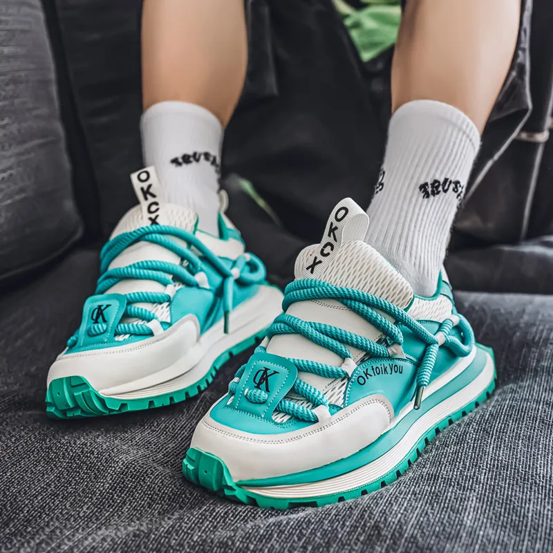 AD Breathable And Wear resistant Low Top Chunky Sneakers Men's-8