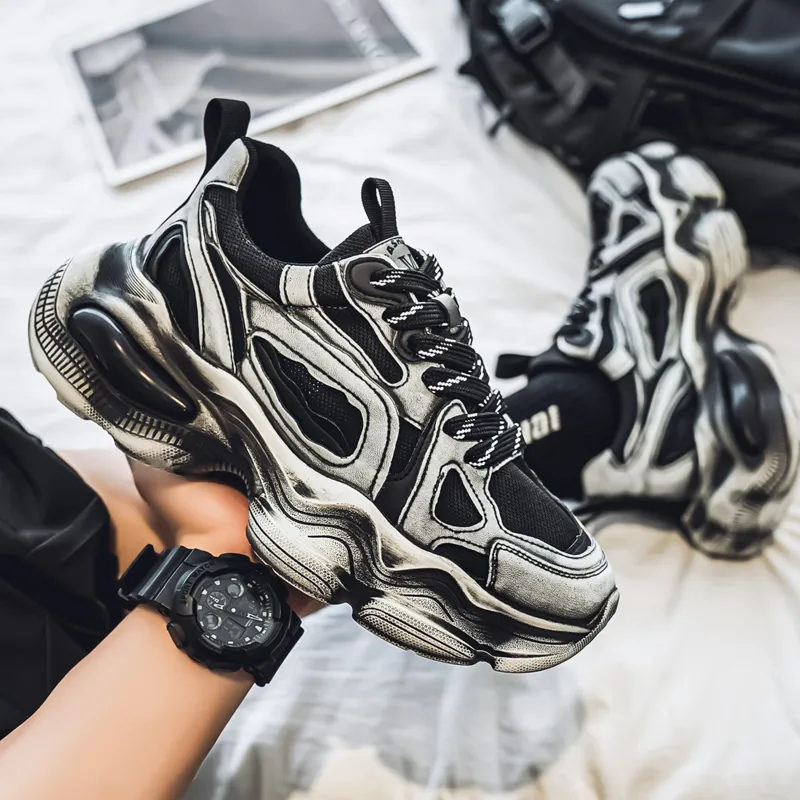 AD Breathable Height Increase Low Top Chunky Sneakers Men's-7
