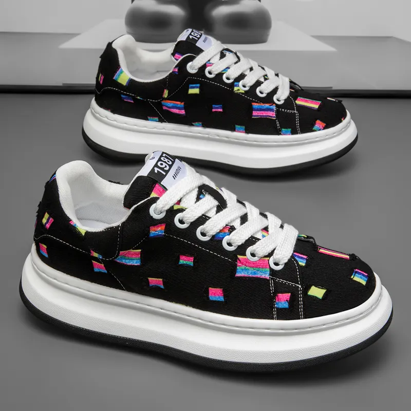AD Height Increasing Breathable Low Top Skateboard Shoes Men's-9