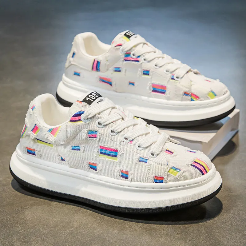 AD Height Increasing Breathable Low Top Skateboard Shoes Men's-4