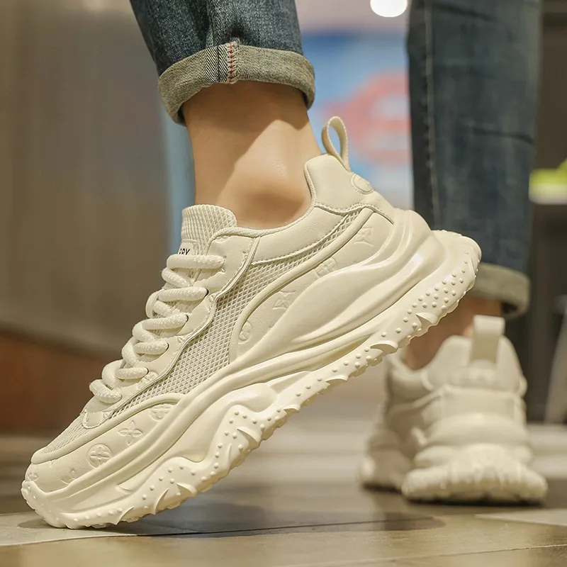 AD Slip Resistant, Abrasion Resistant, Breathable Low Top Chunky Sneakers Men's-4