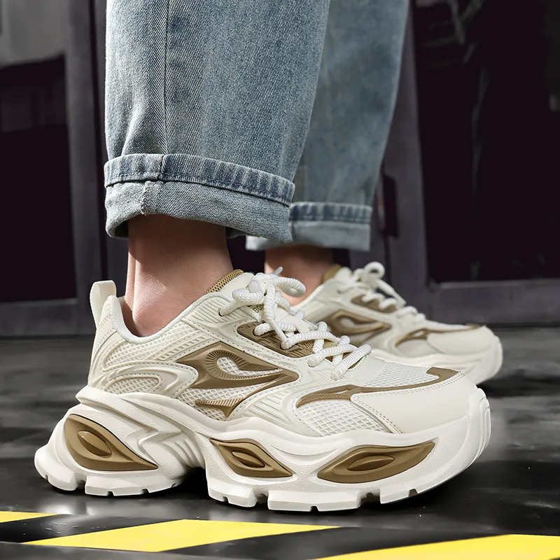AD Breathable, Height Increasing, Slip Resistant Low Top Chunky Sneakers Men's-4