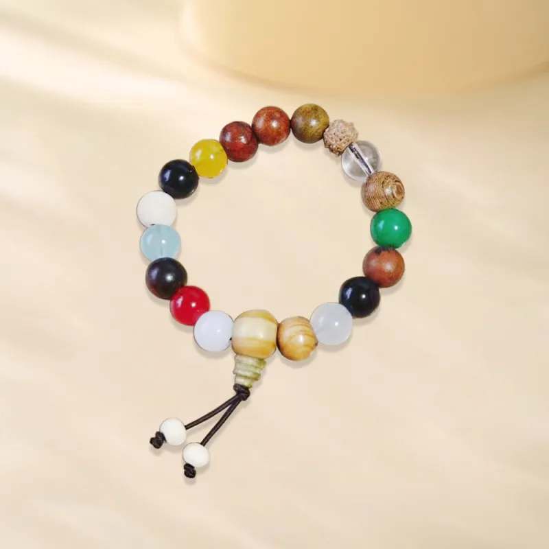 Tkb Bodhi Seed Eighteen Seed Beaded Bracelet Unisex-2