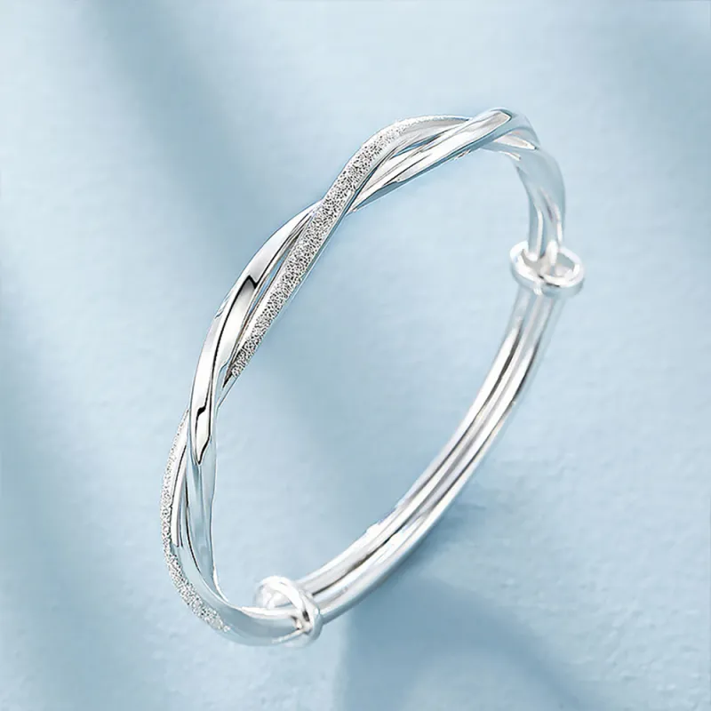 Tkb Sterling Silver Bangle/Necklace Unisex-4