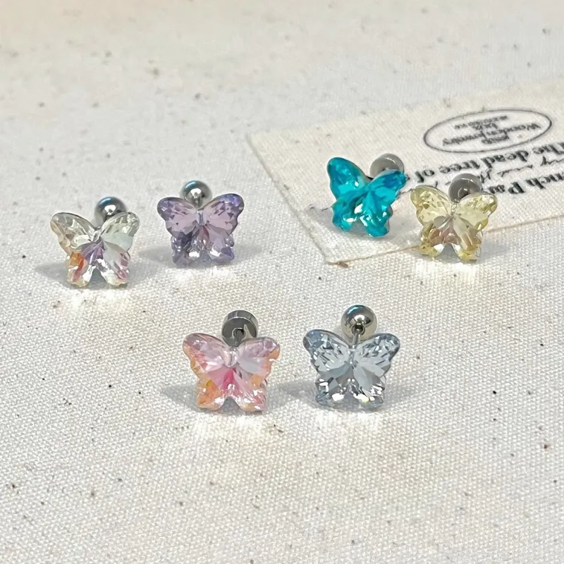 Tkb Delicate High-Gloss Stud Earrings Unisex-26