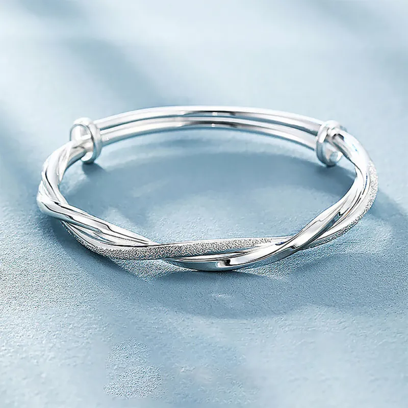 Tkb Sterling Silver Bangle/Necklace Unisex-5