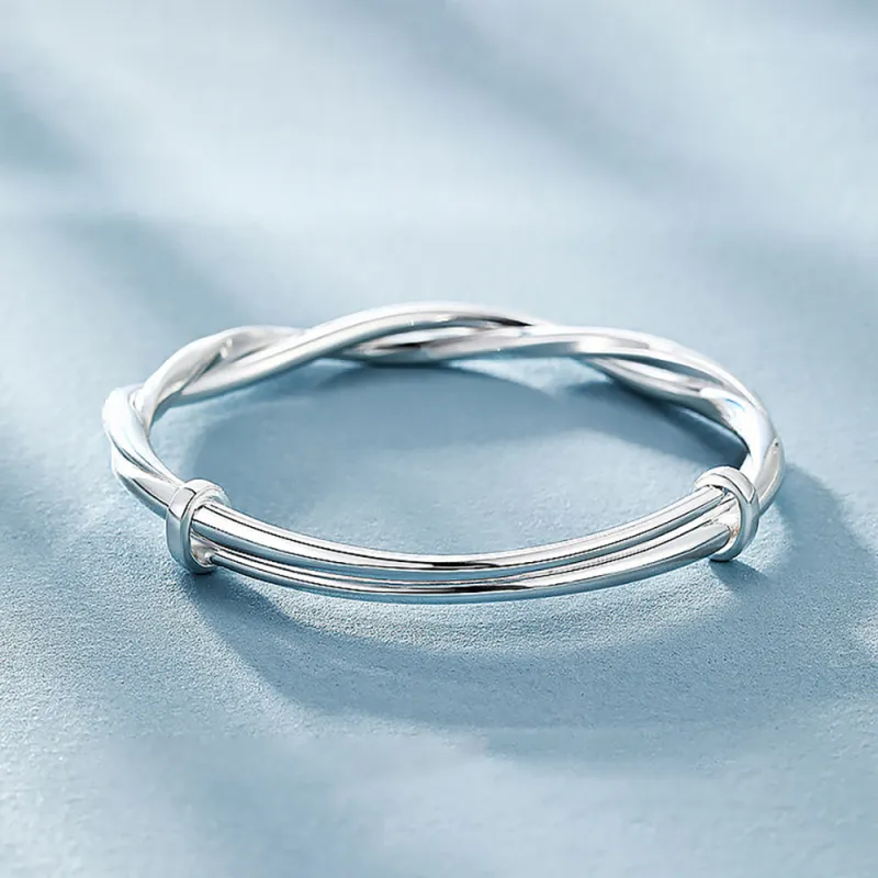 Tkb Sterling Silver Bangle/Necklace Unisex-3
