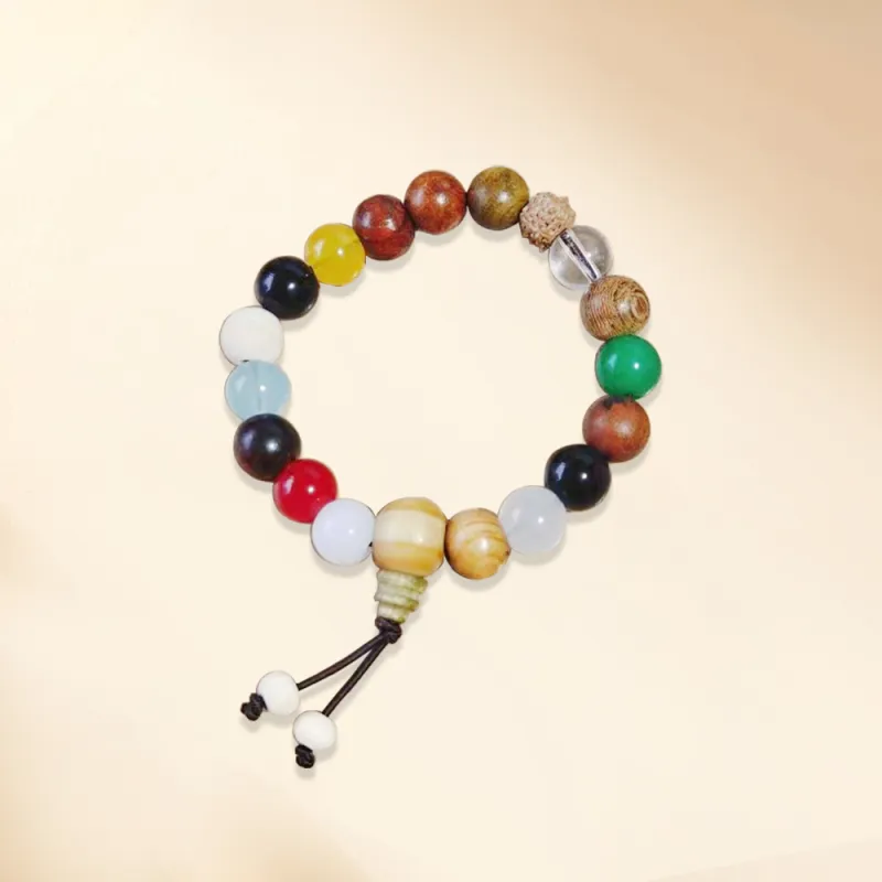 Tkb Bodhi Seed Eighteen Seed Beaded Bracelet Unisex-3