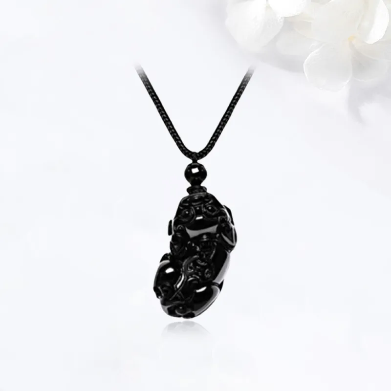 Tkb Obsidian Jade Necklaces Unisex-7
