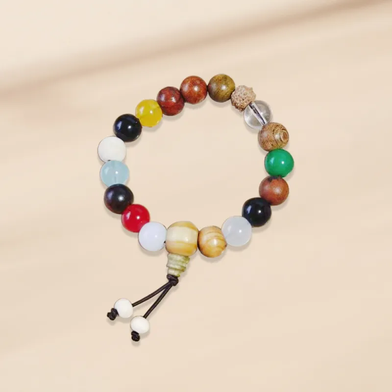 Tkb Bodhi Seed Eighteen Seed Beaded Bracelet Unisex-1