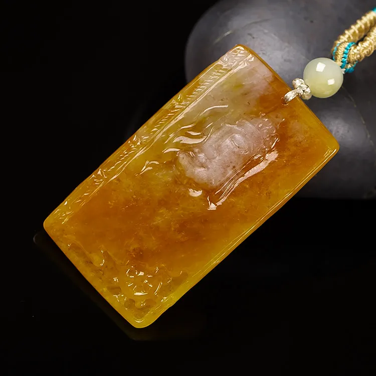 Yubo City Glutinous Jade Jadeite Pendants Unisex-2