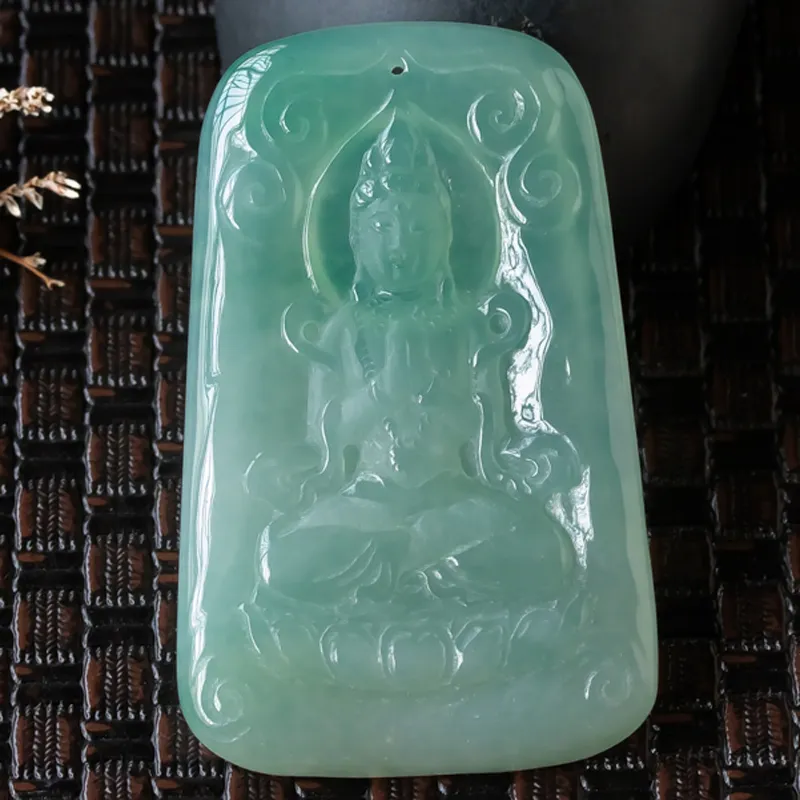 Yubo City Ice Glutinous Jadeite Pendants Unisex-2