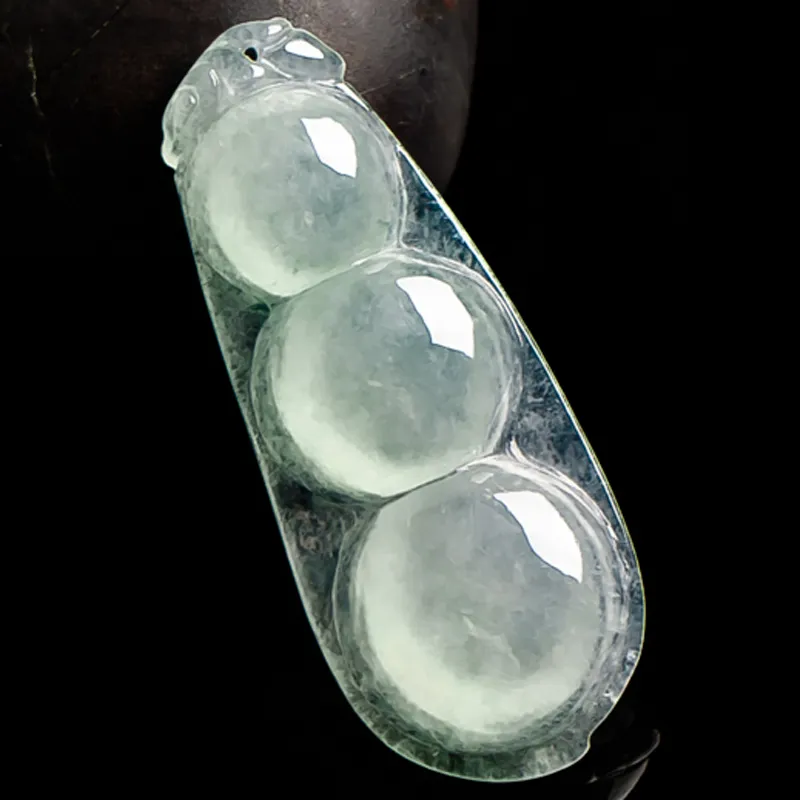 Yubo City Bean Type Jadeite Pendants Unisex-2