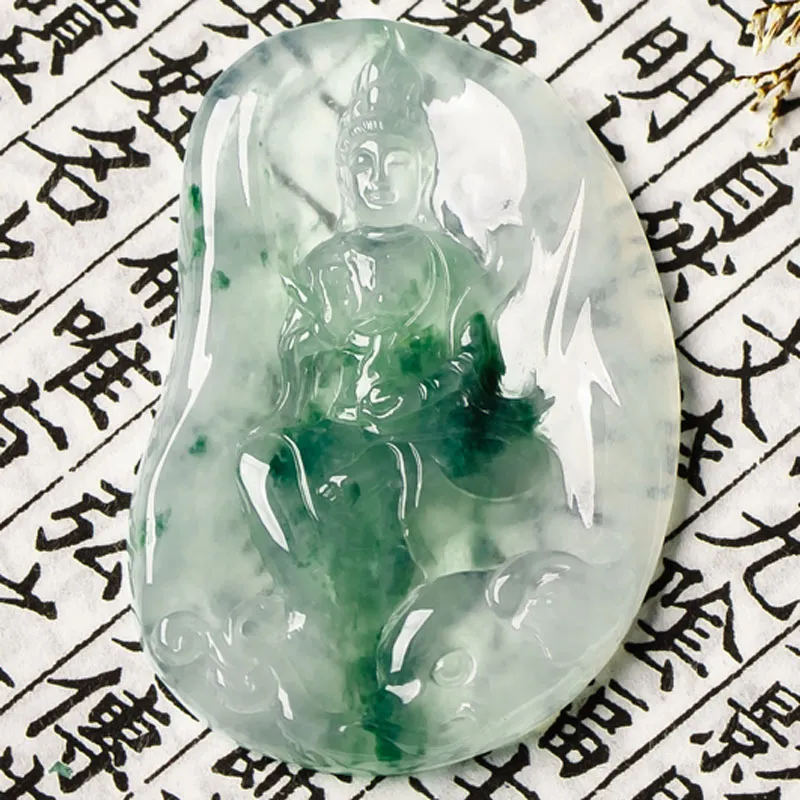 Yubo City Ice Type Jadeite Pendants Unisex-3