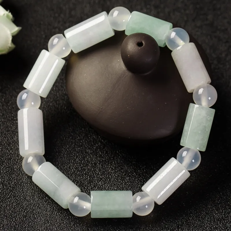 Yubo City Ice Glutinous Jadeite Bracelets Unisex-1