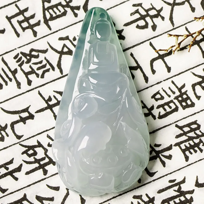Yubo City Ice Glutinous Jadeite Pendants Unisex-4