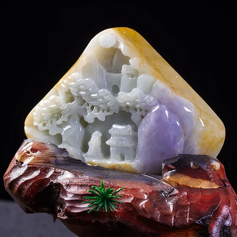 Yubo City Glutinous Jade Jadeite Ornaments Unisex-3