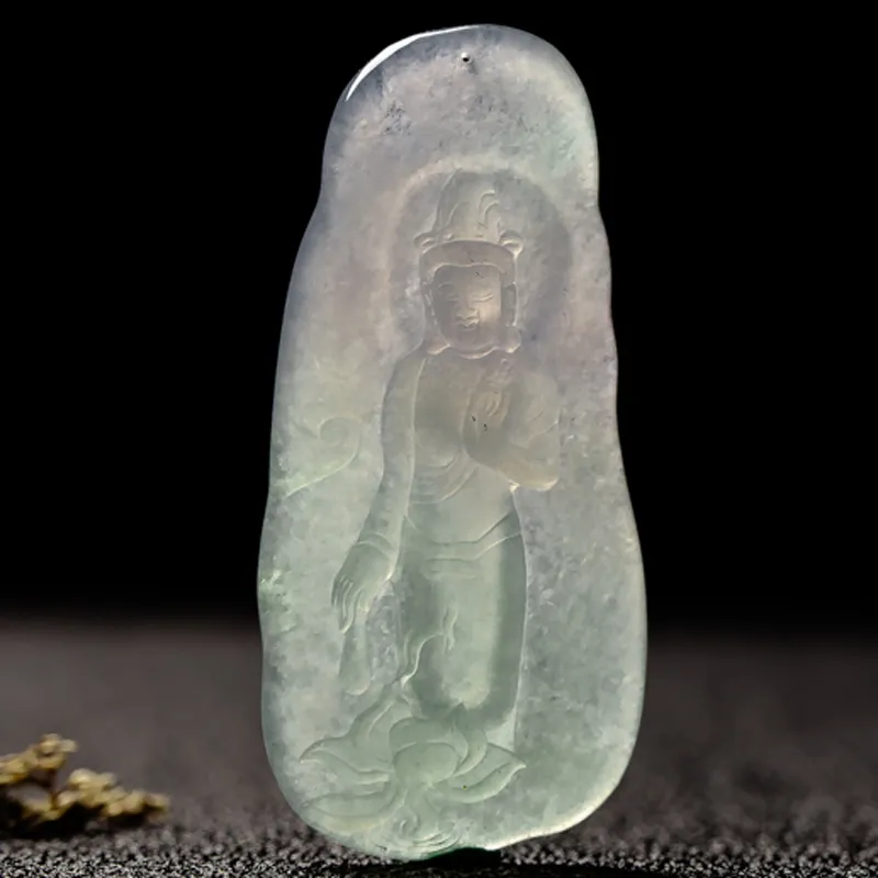 Yubo City Ice Glutinous Jadeite Pendants Unisex-4