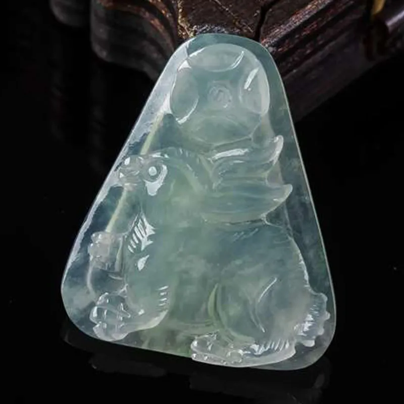 Yubo City Ice Type Jadeite Pendants Unisex-3
