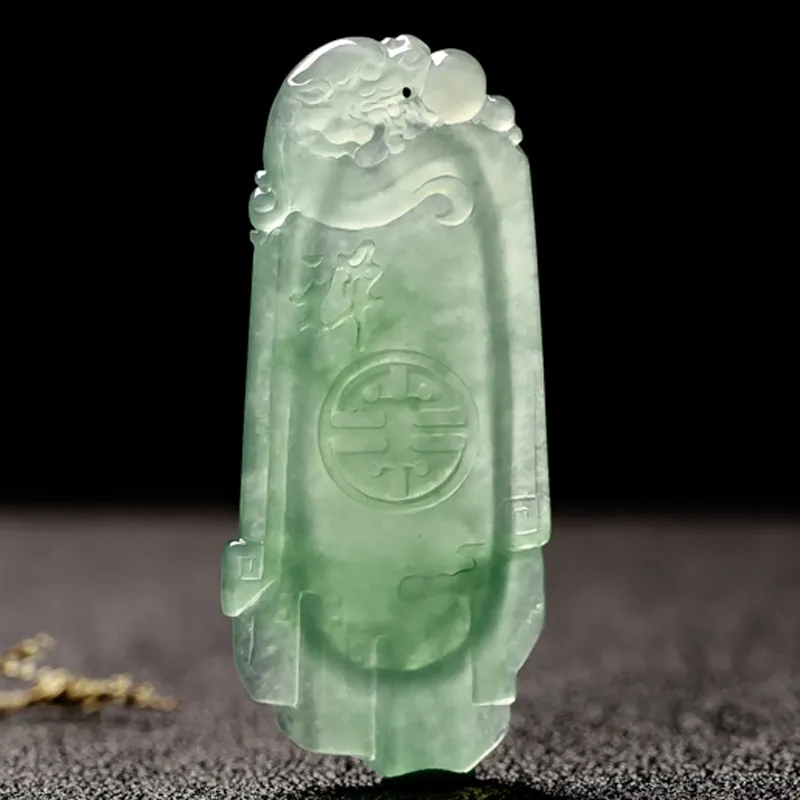 Yubo City Ice Glutinous Jadeite Pendants Unisex-3