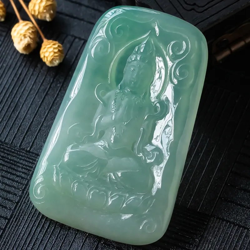 Yubo City Ice Glutinous Jadeite Pendants Unisex-1