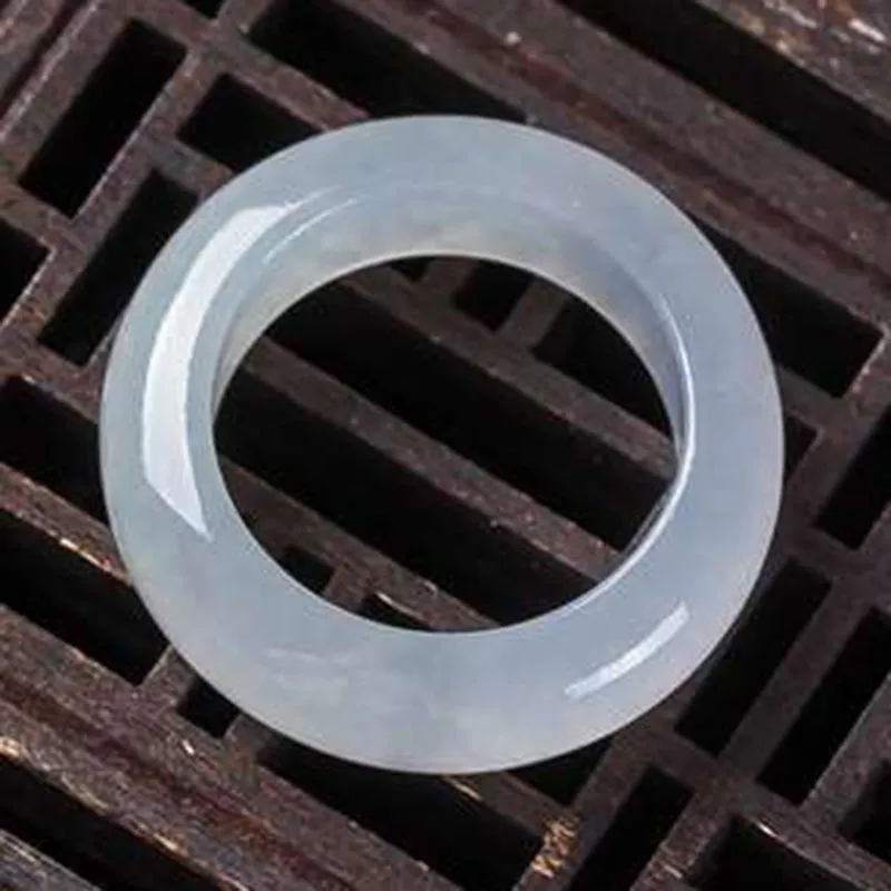 Yubo City Ice Glutinous Jadeite Rings Unisex-3