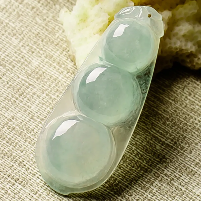 Yubo City Bean Type Jadeite Pendants Unisex-3