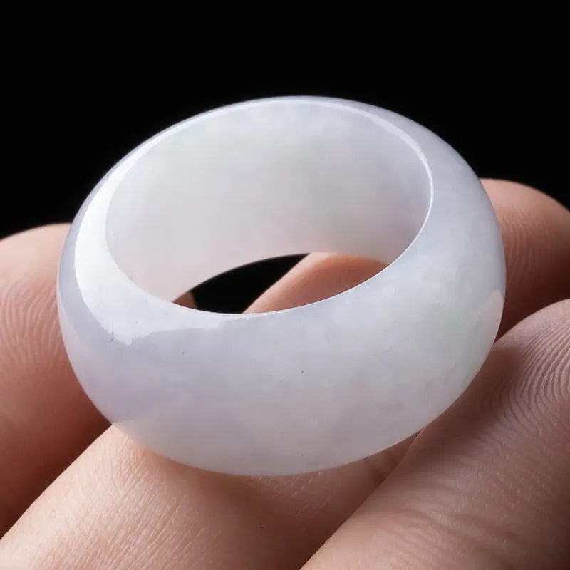 Yubo City Glutinous Jade Jadeite Rings Unisex-3