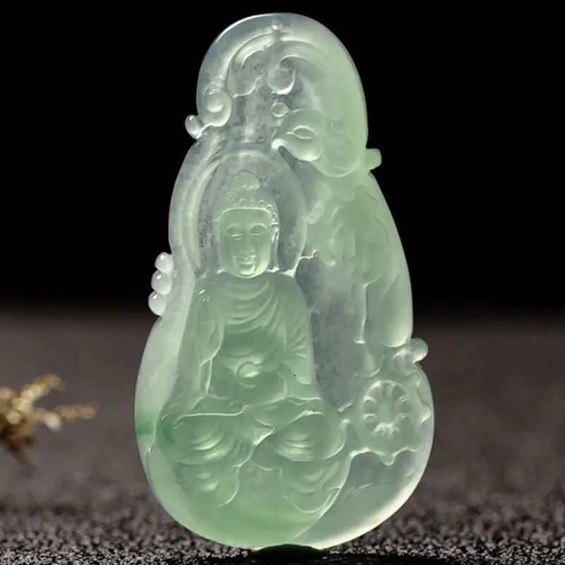 Yubo City Ice Type Jadeite Pendants Unisex-4