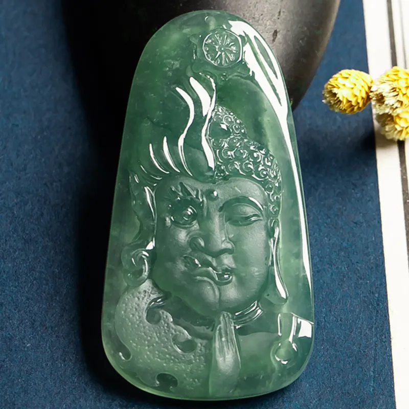 Yubo City Ice Glutinous Jadeite Pendants Unisex-2