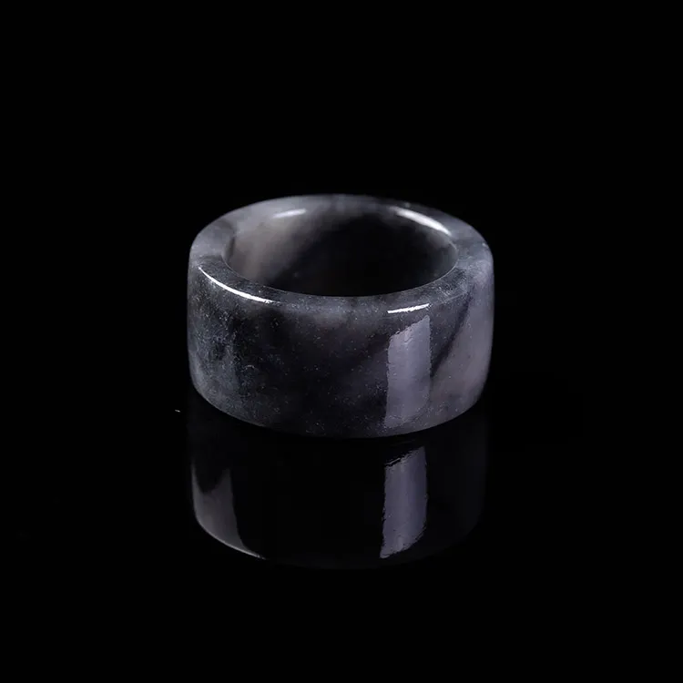 Yubo City Glutinous Jade Jadeite Rings Unisex-3