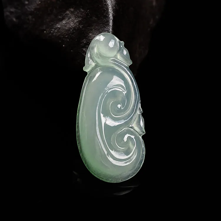 Yubo City Ice Type Jadeite Pendants Unisex-3