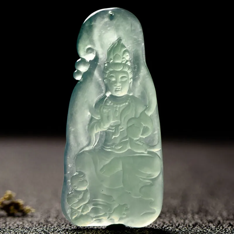 Yubo City Ice Type Jadeite Pendants Unisex-3