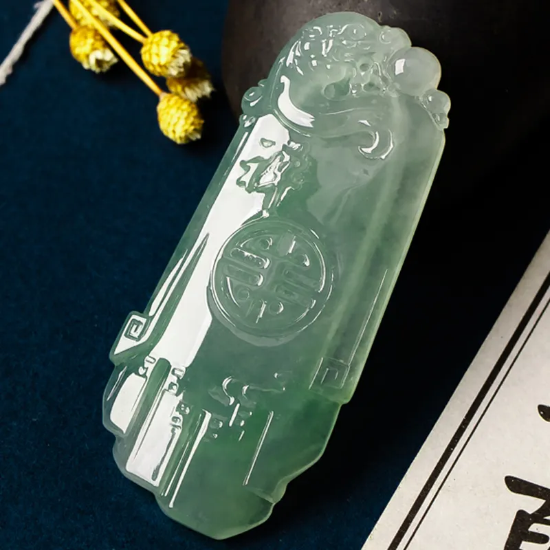 Yubo City Ice Glutinous Jadeite Pendants Unisex-1