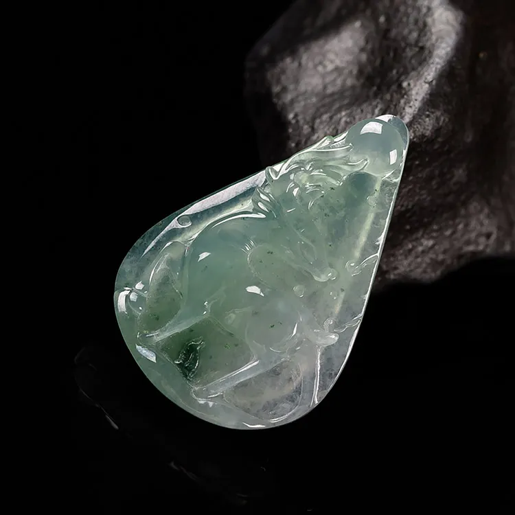 Yubo City Ice Type Jadeite Pendants Unisex-2