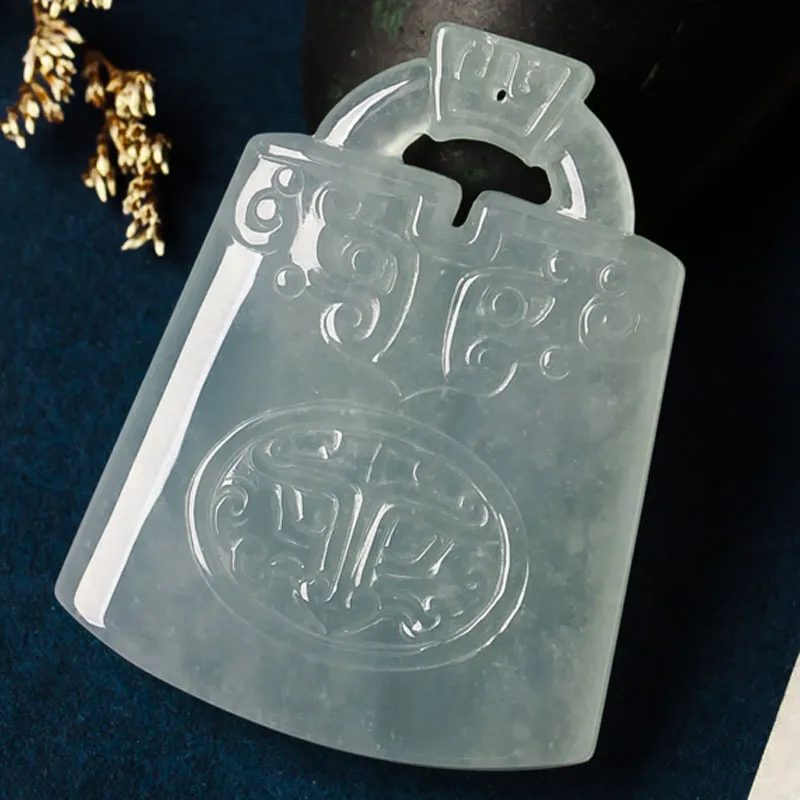 Yubo City Ice Glutinous Jadeite Pendants Unisex-1