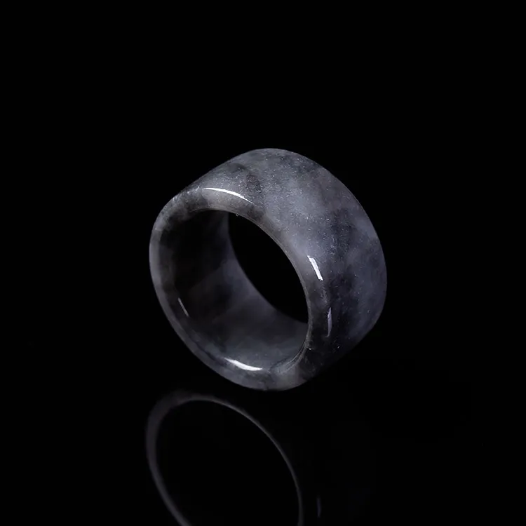 Yubo City Glutinous Jade Jadeite Rings Unisex-4