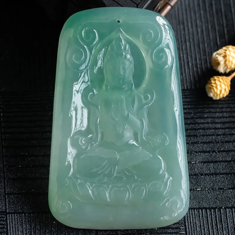 Yubo City Ice Glutinous Jadeite Pendants Unisex-3