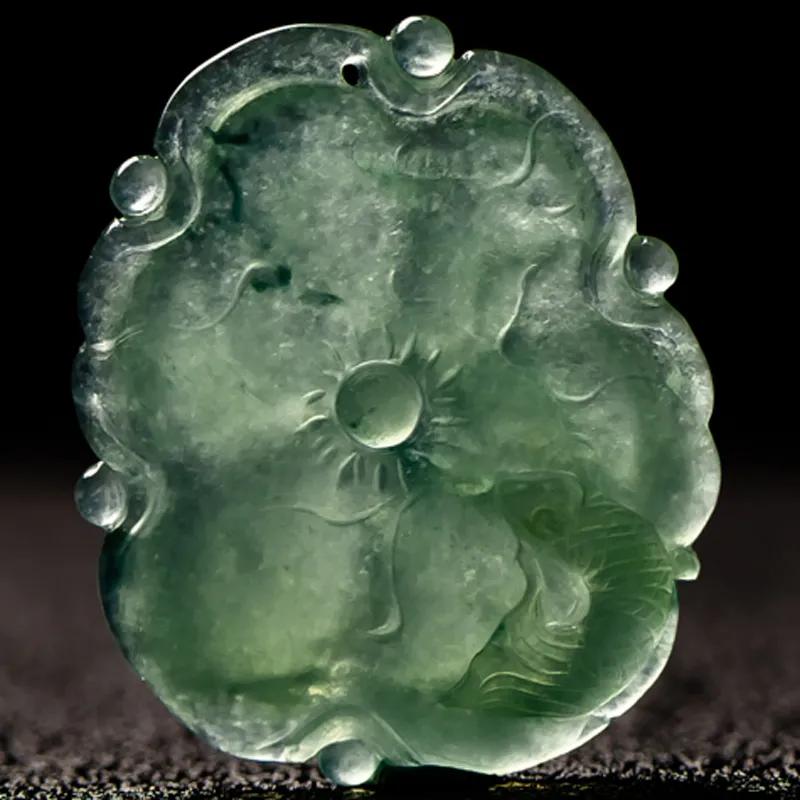 Yubo City Ice Glutinous Jadeite Pendants Unisex-4