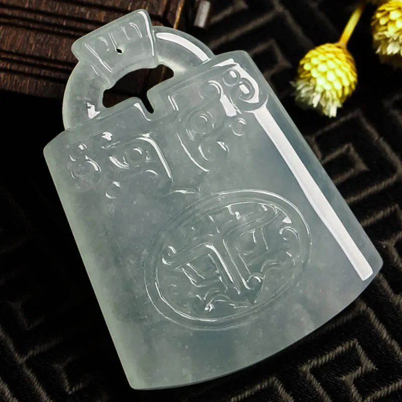 Yubo City Ice Glutinous Jadeite Pendants Unisex-2