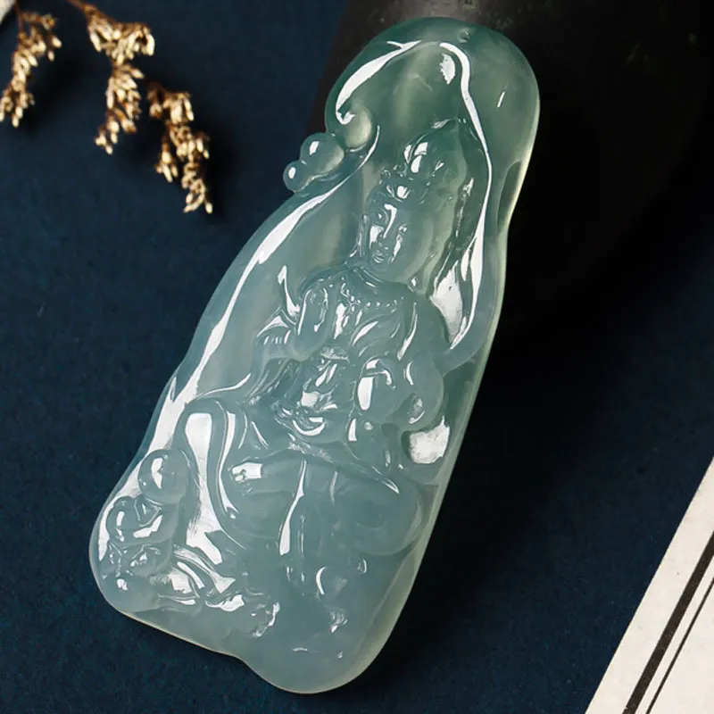 Yubo City Ice Type Jadeite Pendants Unisex-1