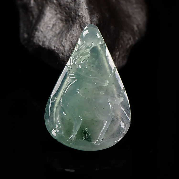 Yubo City Ice Type Jadeite Pendants Unisex-3