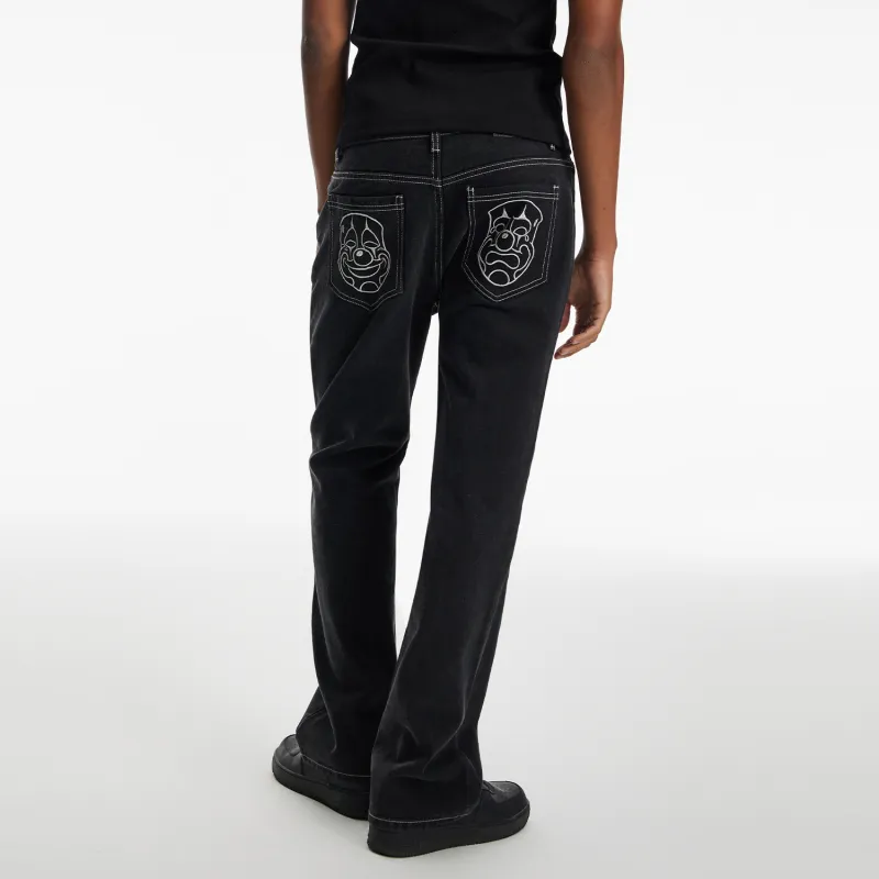 STK SMALL TOWN KID x FIDDY Jeans Unisex Washed Black-2