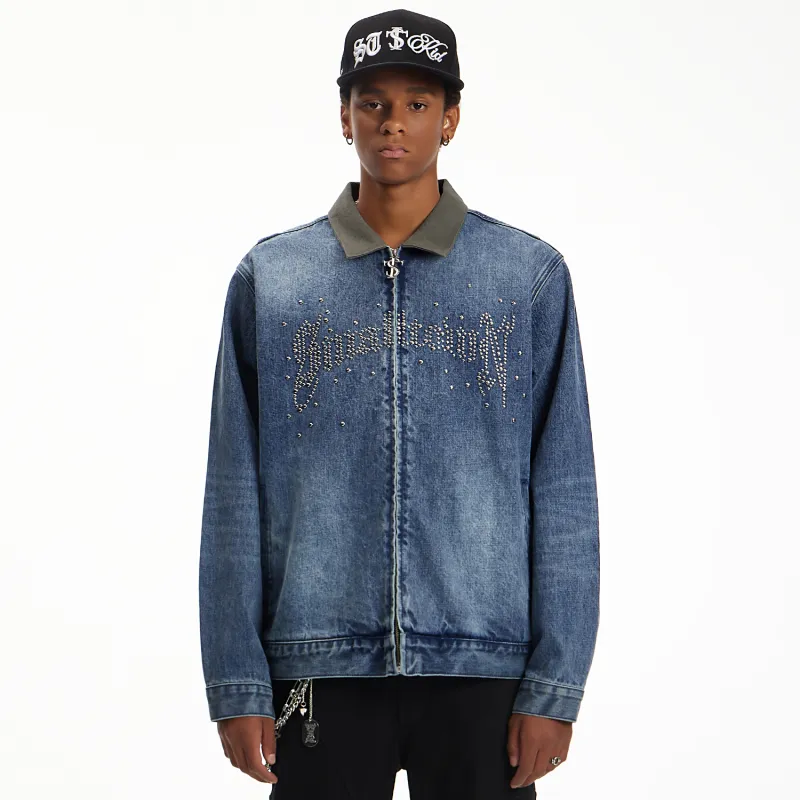 STK SMALL TOWN KID Denim Jacket Unisex Blue-4