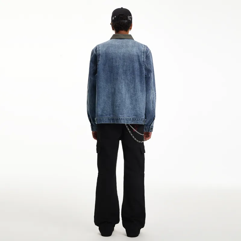 STK SMALL TOWN KID Denim Jacket Unisex Blue-3