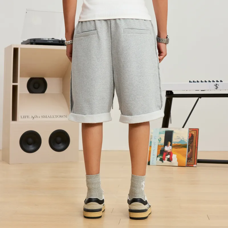 STK SMALL TOWN KID Casual Shorts Unisex Heather Gray-3