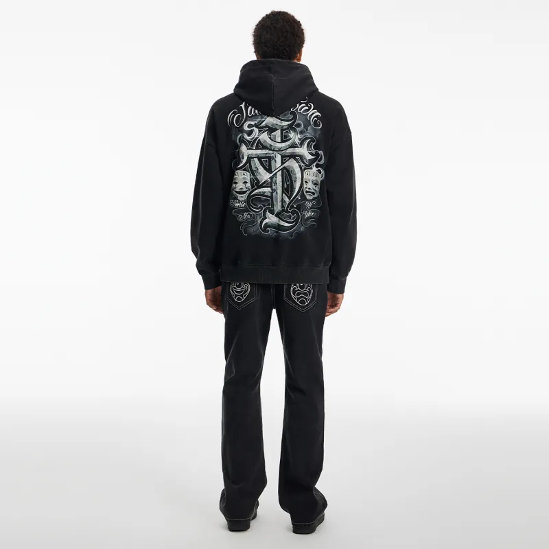 STK SMALL TOWN KID x FIDDY Jeans Unisex Washed Black-4