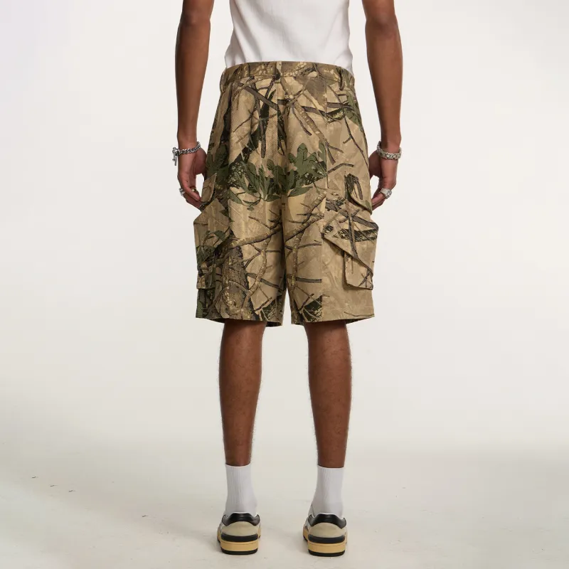 STK SMALL TOWN KID Cargo Shorts Unisex Camouflage-3