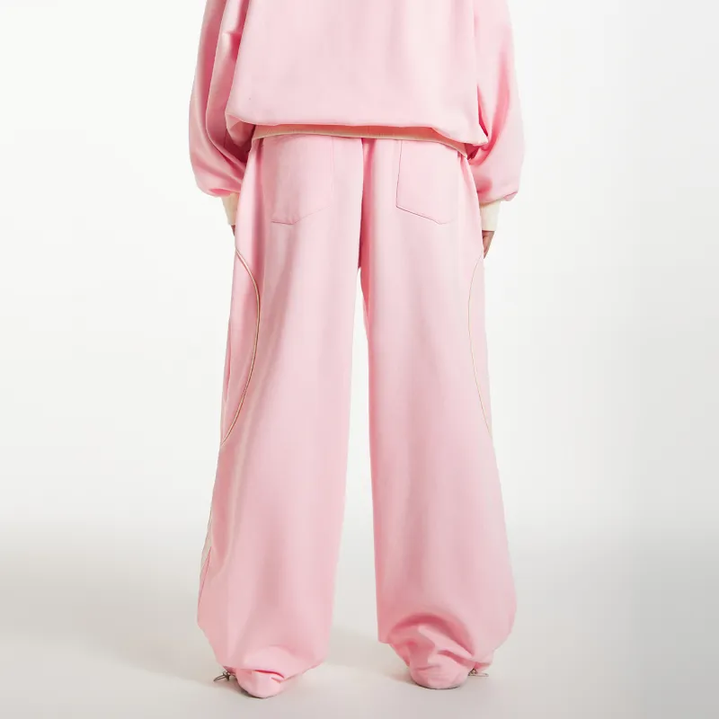 STK SMALL TOWN KID Knitted Sports Pants Unisex Pink-2