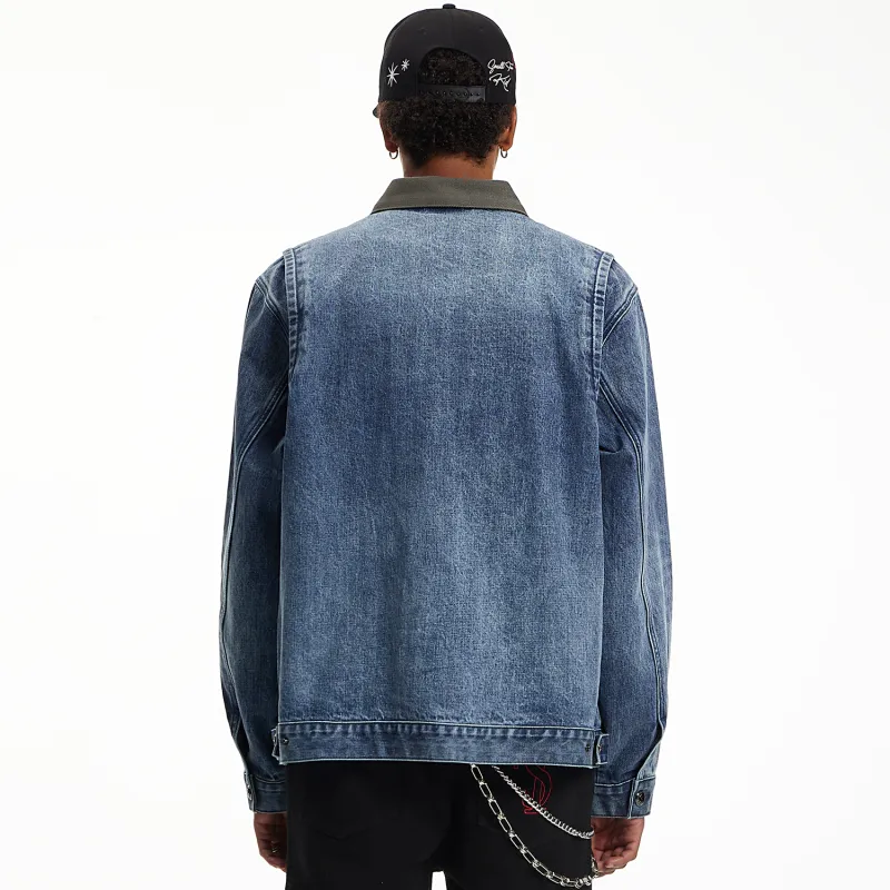 STK SMALL TOWN KID Denim Jacket Unisex Blue-5